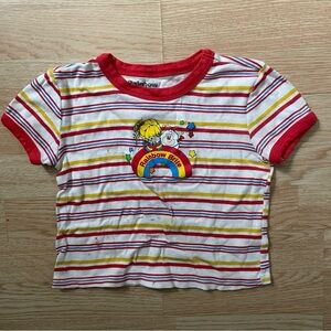 Rainbow Brite Striped Tee (Slightly Stained)